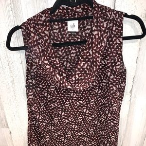 CAbi cowl neck sleeveless blouse
